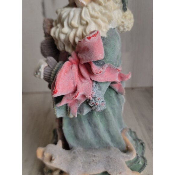 Vintage velvet santa claus dog bird xmas home decor mistletoe - Picture 4 of 14